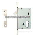 Euro standard stainless steel single hook mortise lock for sliding doors